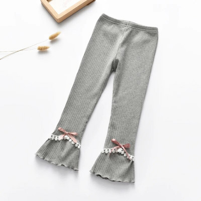 Meiteņu legingi jaunā mežģīņu bikšu versija mazas meitenes kokvilnas bikses ikdienas bikses mazulim 1-5 gadi pareizi