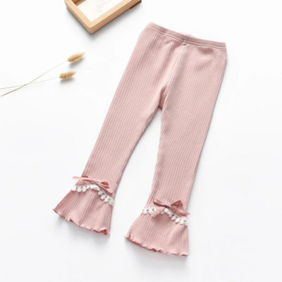 Meiteņu legingi jaunā mežģīņu bikšu versija mazas meitenes kokvilnas bikses ikdienas bikses mazulim 1-5 gadi pareizi