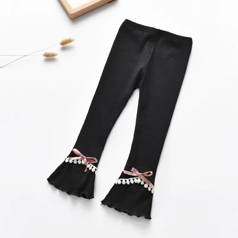 Meiteņu legingi jaunā mežģīņu bikšu versija mazas meitenes kokvilnas bikses ikdienas bikses mazulim 1-5 gadi pareizi