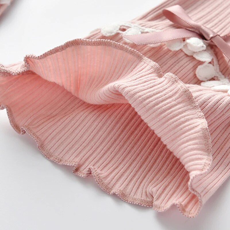 Meiteņu legingi jaunā mežģīņu bikšu versija mazas meitenes kokvilnas bikses ikdienas bikses mazulim 1-5 gadi pareizi