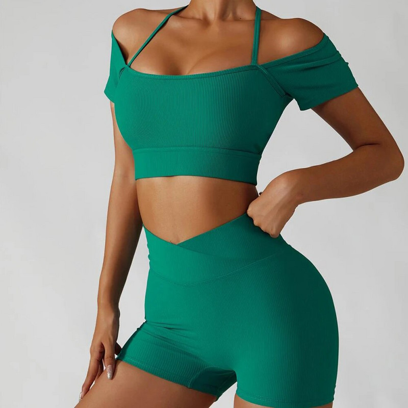 Bezšuvju jogas komplekts Sieviešu sporta tērpi sporta zāle Apģērbi Fitnesa Apģērbi Sieviešu Sieviešu Apģērbi Treniņiem Sporta Komplekti Sieviešu kostīms