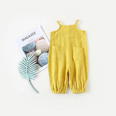 Šareni dječji pamučni kombinezon s prtljažnikom Jednobojne hlače s prtljažnikom za dječake i djevojčice Proljeće Jesen Ležerne široke hlače za dojenčad