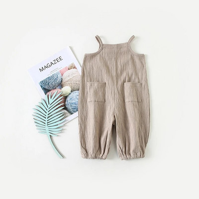 Šareni dječji pamučni kombinezon s prtljažnikom Jednobojne hlače s prtljažnikom za dječake i djevojčice Proljeće Jesen Ležerne široke hlače za dojenčad