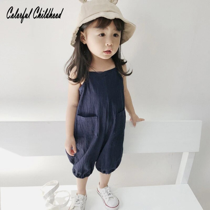Šareni dječji pamučni kombinezon s prtljažnikom Jednobojne hlače s prtljažnikom za dječake i djevojčice Proljeće Jesen Ležerne široke hlače za dojenčad