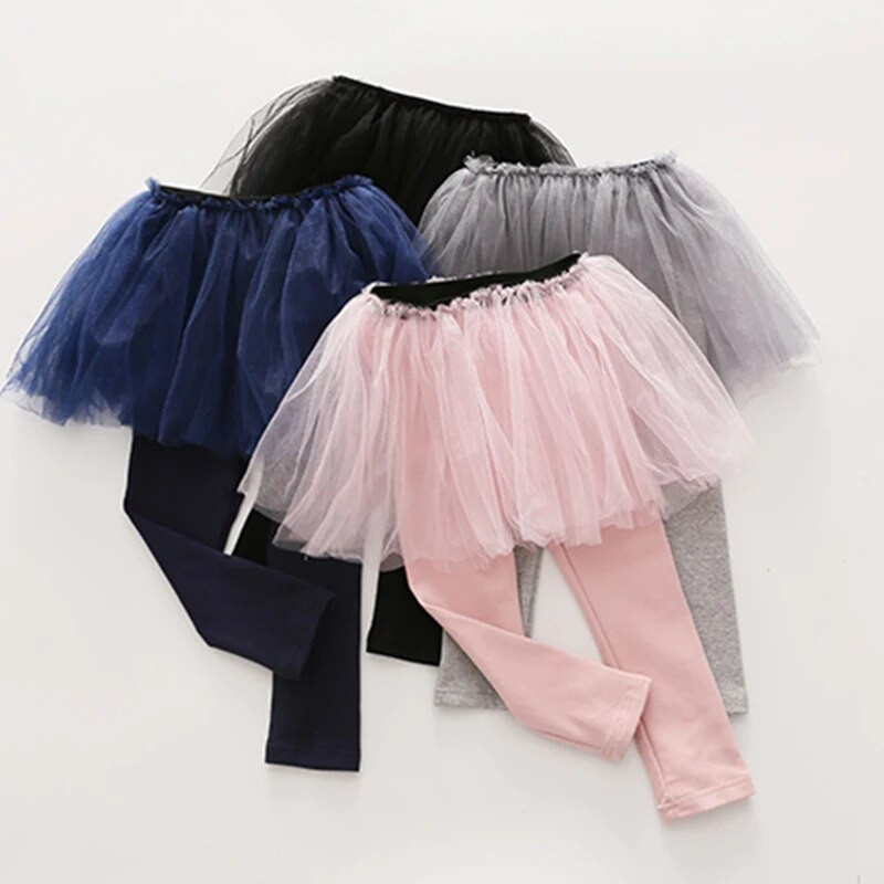 Tajice za djevojčice, modne mrežaste pređe, jednobojna suknja za malu djecu, novorođenče, ležerne Joker hlače, dječje jesenske nove tajice 2-10 godina