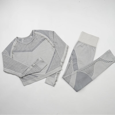 Ženski set za jogu Odjeća za teretanu Žensko sportsko odijelo za fitness Odjeća za trčanje Top za jogu + tajice Ženska bešavna odijela za jogu za teretanu