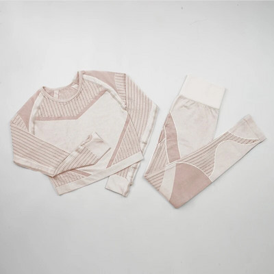 Ženski set za jogu Odjeća za teretanu Žensko sportsko odijelo za fitness Odjeća za trčanje Top za jogu + tajice Ženska bešavna odijela za jogu za teretanu