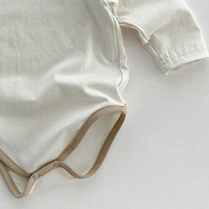 Bērnu apģērbi vienkrāsaini naktsveļa ar garām piedurknēm Zēnu apģērbi kokvilnas jaundzimušo apģērbi Mazuļu kostīmi zīdaiņu bodiji 0-18M