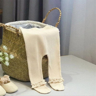 0-24M hlačice za novorođenčad s volanima Čipkaste dječje tajice za djevojčice najlonske hlače s prugama za malu djecu, dječja torba Hlačice Čak i čarape