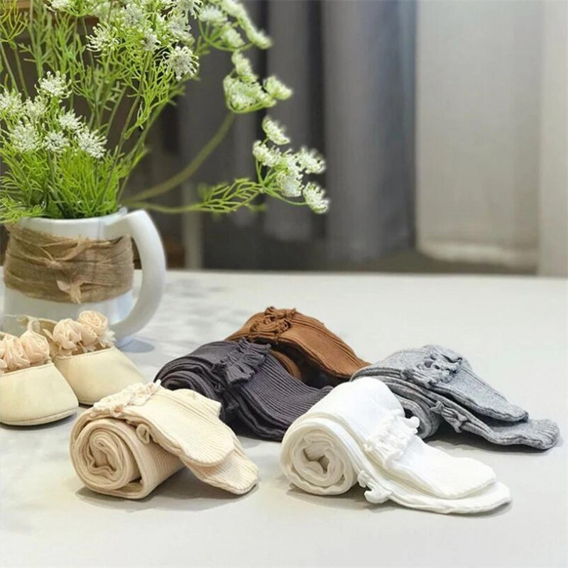 0-24M hlačice za novorođenčad s volanima Čipkaste dječje tajice za djevojčice najlonske hlače s prugama za malu djecu, dječja torba Hlačice Čak i čarape