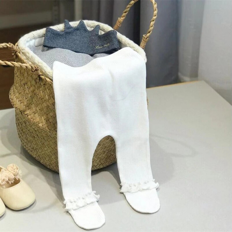 0-24M hlačice za novorođenčad s volanima Čipkaste dječje tajice za djevojčice najlonske hlače s prugama za malu djecu, dječja torba Hlačice Čak i čarape