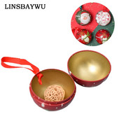 Božićna poklon kutija Božićna željezna kugla Okrugla kugla Kutija za slatkiše Pakiranje božićnih slatkiša Pakiranje limene kutije