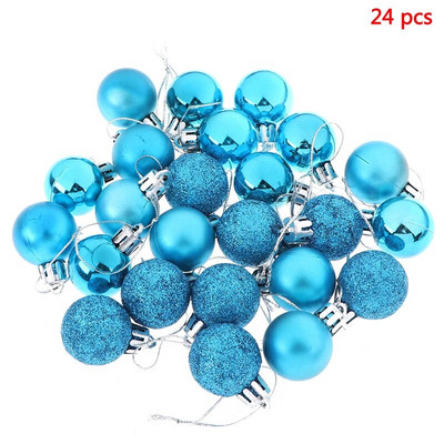 24Pcs/Set Ružičasto bijele kuglice Božićni ukrasi za sobu za božićno drvce Dekoracija božićnih blagdana Vjenčanje Dekoracija kućne zabave