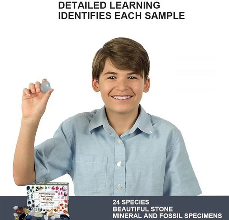 Tervendav kristall-advendikalender kivikollektsioonid, kivikesed, poleeritud kruus, jõulude loendus lauamäng üllatus-kinkekarp