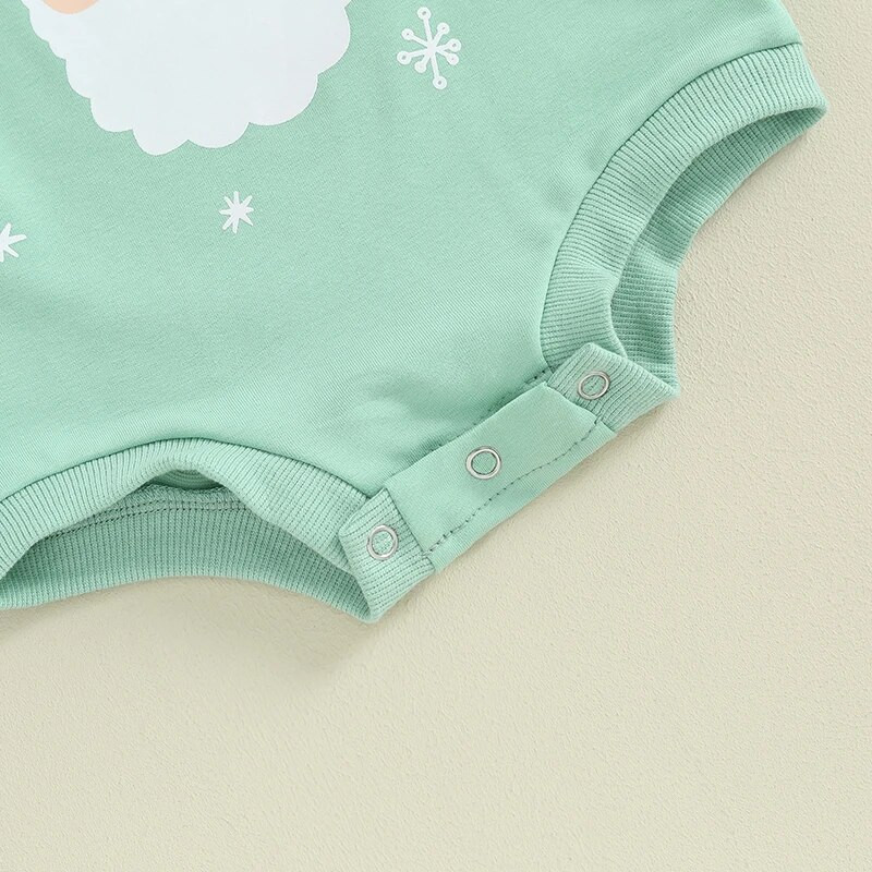 Ziemassvētki, mazuļi, meitenes, zēni, sporta krekli, bikses, apģērbi, burti Ziemassvētku vecīša sniegpārsliņa, apdruka ar apkakli, garām piedurknēm, mazuļu Ziemassvētku bodi