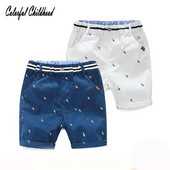 Šarene ljetne modne traperice iz djetinjstva Traper kratke hlače Zgodne kratke hlače za dječake s printom Vruće hlačice Dječja odjeća Dječja odjeća 3-10 Y