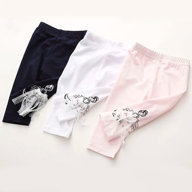 Šareno ljeto iz djetinjstva, korejska nova modna odjeća za djevojčice, dječja odjeća, hlače, dječje hlače, tajice s hlačama na 7 točaka