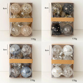 6kom božićnih ukrasa 8cm Božićno drvce Viseći privjesak Božićna kuglica Ukras za kućnu zabavu