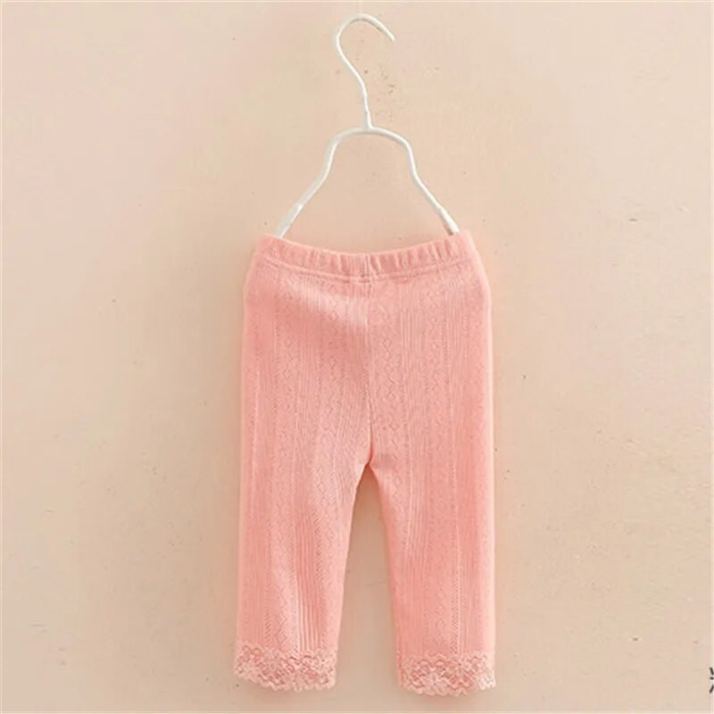 Vaikams Mergaitėms Nėriniai Medvilniniai Priežastys Liekni antblauzdžiai Vaikų mada Pavasaris Vasara Ruduo 3 spalvų princesės antblauzdžiai 2-10 metų