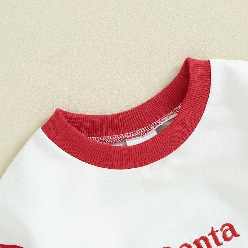 0-18 M Ziemassvētki Jaundzimušajiem Zēniem Zēniem Meiteņu bikses ar garām piedurknēm burtu izšuvumi brīvi džemperi, kombinezoni, kombinezoni, apģērbi