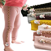 Čipkaste hlače za djevojčice s dizajnom zečića iz crtića Odjeća za proljeće i jesen Pamučno pletivo za djecu Tajice za malu djecu Hlače za djevojčice Dječja odjeća