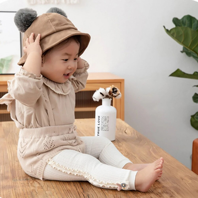 Čipkaste hlače za djevojčice s dizajnom zečića iz crtića Odjeća za proljeće i jesen Pamučno pletivo za djecu Tajice za malu djecu Hlače za djevojčice Dječja odjeća