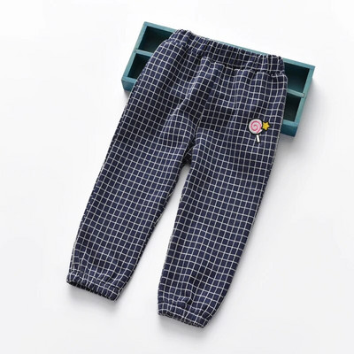 Nova verzija Candy uzorak iznad modnih kariranih dugih hlača male bebe vestido ležerne hlače dječja odjeća za djevojčice 1-5 godina