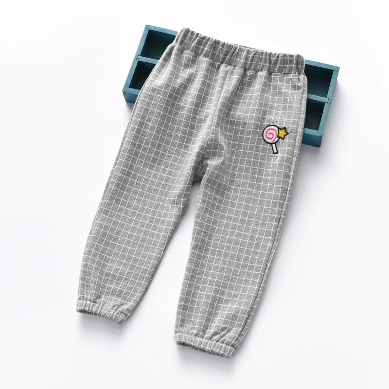 Nova verzija Candy uzorak iznad modnih kariranih dugih hlača male bebe vestido ležerne hlače dječja odjeća za djevojčice 1-5 godina