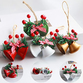 Ziemassvētku zvana kulons tauriņš, piekarināms dubultā trompetes zvans Ziemassvētku eglītes rotājums Jaungada ballītes gaisotnes dekors mājas rotājumi