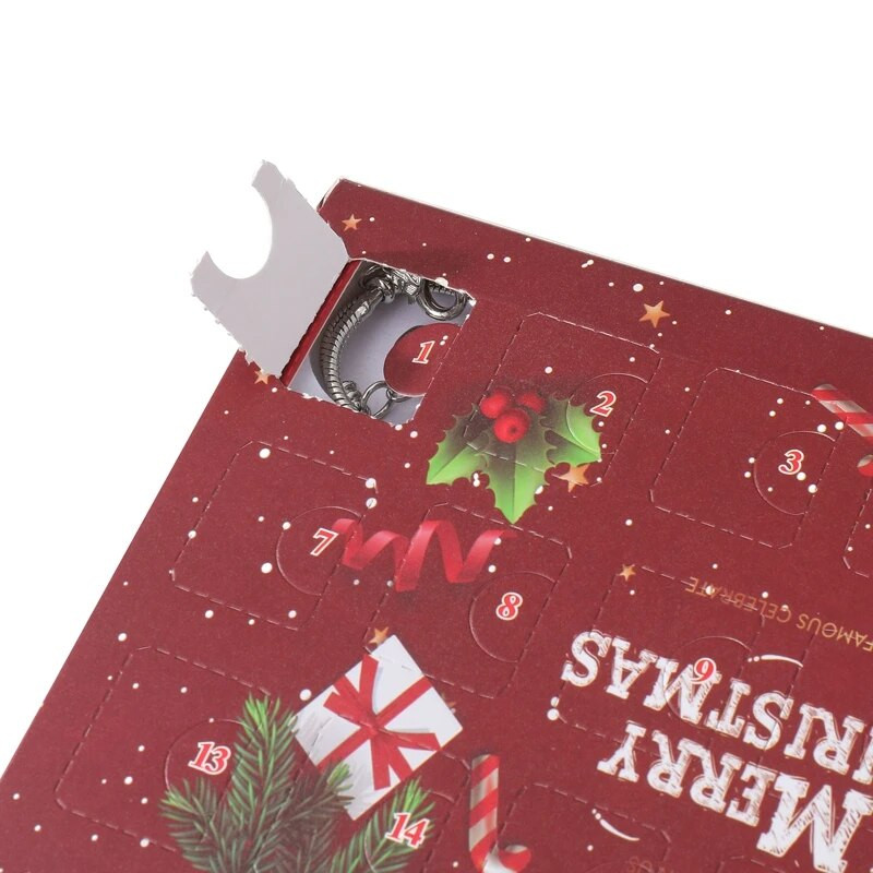 24 kalendara s odbrojavanjem Adventsko iznenađenje Slijepe kutije Set Božićni privjesci Set narukvica Diy Kreativni ukrasi Božićni privjesak za djecu