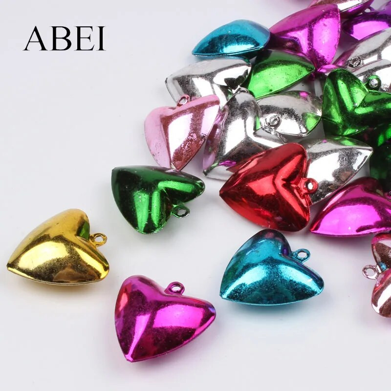 20 komada zvona u obliku srca od 25 mm miješanih boja za dekoraciju svadbene zabave DIY Zvona zvona, ručno rađeni obrtnički ukrasi, zvona na veliko