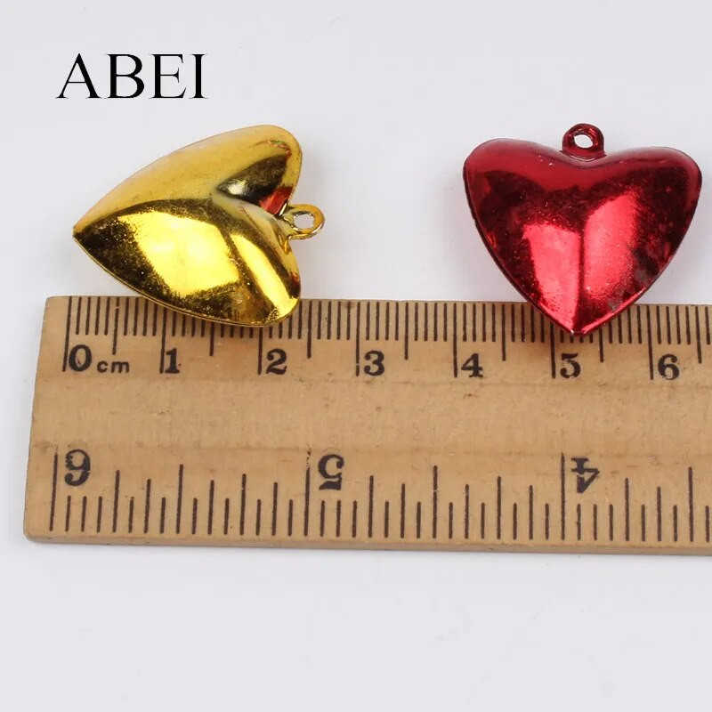 20 komada zvona u obliku srca od 25 mm miješanih boja za dekoraciju svadbene zabave DIY Zvona zvona, ručno rađeni obrtnički ukrasi, zvona na veliko