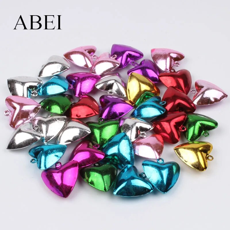 20 komada zvona u obliku srca od 25 mm miješanih boja za dekoraciju svadbene zabave DIY Zvona zvona, ručno rađeni obrtnički ukrasi, zvona na veliko