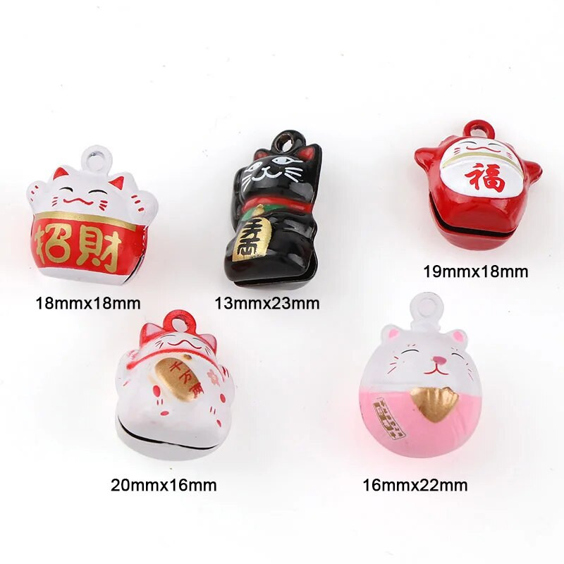 2 kom. 7 dizajna šarenih bakrenih slatkih mačaka otvorenih božićnih zvona privjesak ručno rađenih dodataka za DIY rukotvorine