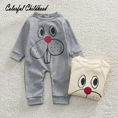 Dječje štrample, proljetne, dugih rukava, novorođenčad, dječak, djevojčica, zeko, pamučne kombinezone za igru, odjeća za bebe, slatka odjeća 0-24 m.