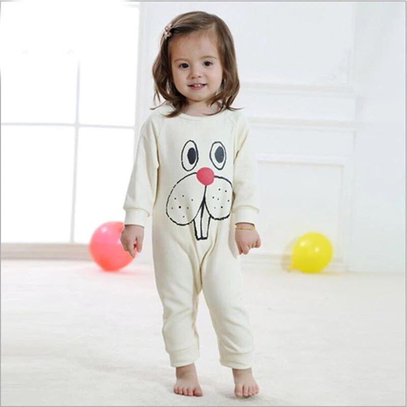 Dječje štrample, proljetne, dugih rukava, novorođenčad, dječak, djevojčica, zeko, pamučne kombinezone za igru, odjeća za bebe, slatka odjeća 0-24 m.