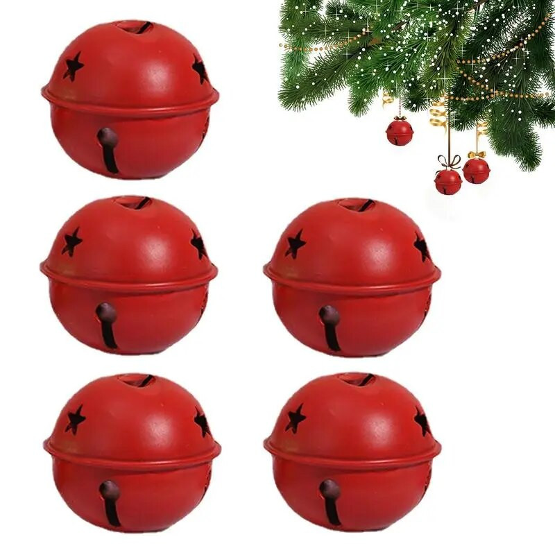5gab Ziemassvētku zvaniņi Vintage dzelzs zvani Ziemassvētku eglīšu rotājumi DIY Ziemassvētku rotājumi Amatniecība rotaslietas aksesuāri