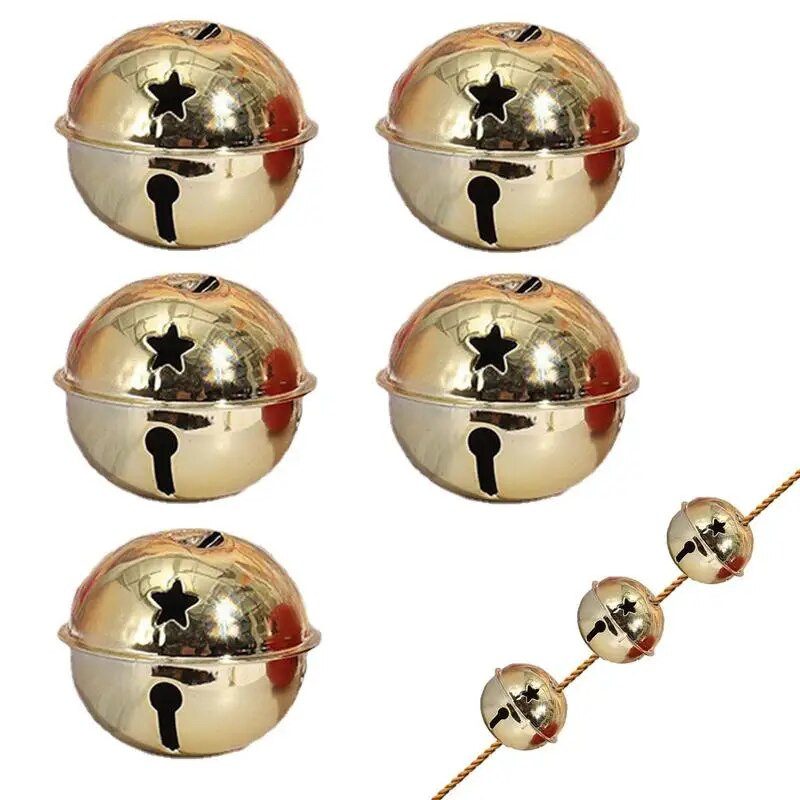 5gab Ziemassvētku zvaniņi Vintage dzelzs zvani Ziemassvētku eglīšu rotājumi DIY Ziemassvētku rotājumi Amatniecība rotaslietas aksesuāri