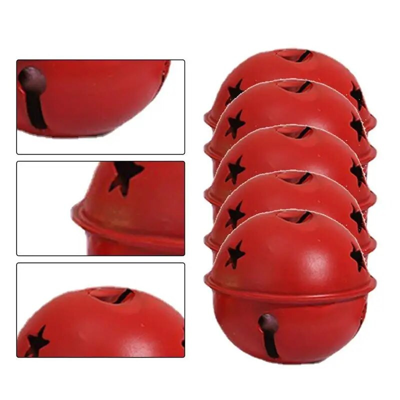 5gab Ziemassvētku zvaniņi Vintage dzelzs zvani Ziemassvētku eglīšu rotājumi DIY Ziemassvētku rotājumi Amatniecība rotaslietas aksesuāri