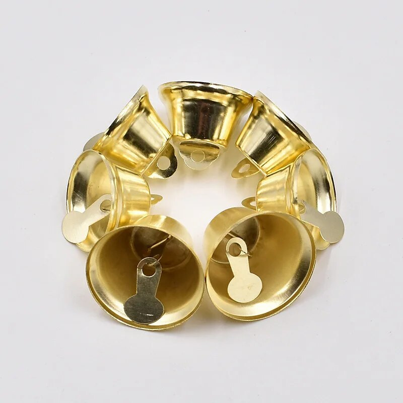 50 komada zlatnih božićnih zvončića ukrasi od metalnih zvončića Božićni ukras za drvce DIY rukotvorine Svadbeni božićni ukrasi