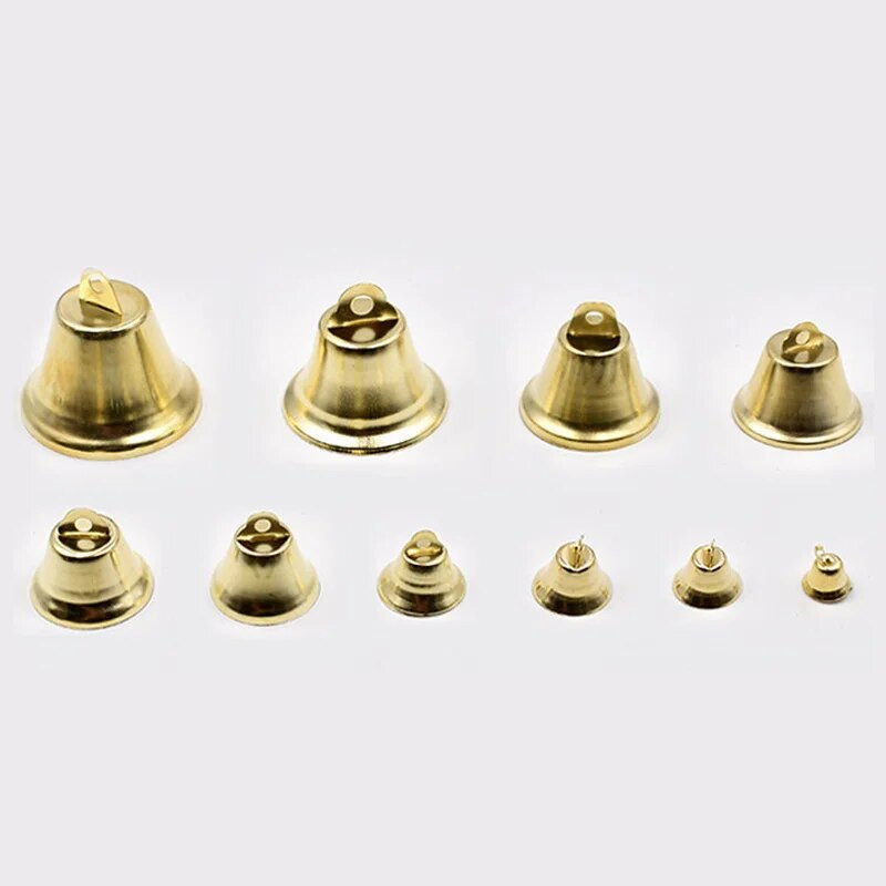50 komada zlatnih božićnih zvončića ukrasi od metalnih zvončića Božićni ukras za drvce DIY rukotvorine Svadbeni božićni ukrasi