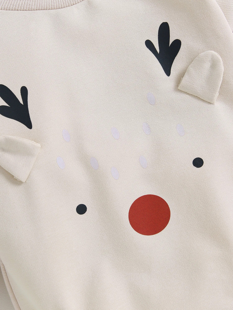 Mielas Kalėdų Senelio rašto kombinezonas su tinkama skrybėle Šventinis 2 dalių kalėdinis kostiumas kūdikiams berniukams ir mergaitėms