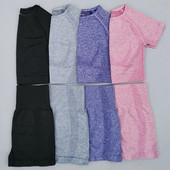 Vitalni bešavni set za teretanu Odjeća za vježbanje Ženske kratke majice kratkih rukava Kratke hlače za fitness Sportska odjeća Odjeća za teretanu 2kom Sportsko odijelo za jogu