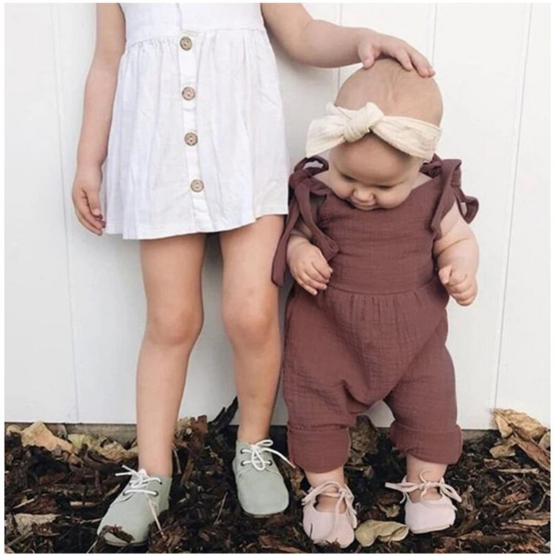 Pamut vászon harisnyanadrág overál kisfiú/lány csípős jumpsuit csecsemő gyerek alsónadrág kisgyermek ruhák nyári