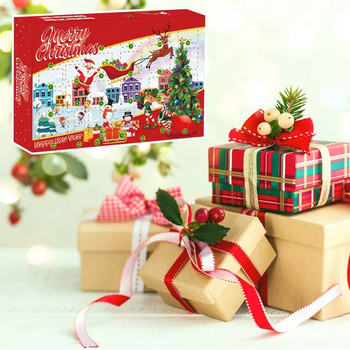 Коледен адвентен календар 24 дни обратно броене Изненада Squishy Сладки животни Декомпресии Играчки за деца Съпруги Дъщери Момиче Подарък