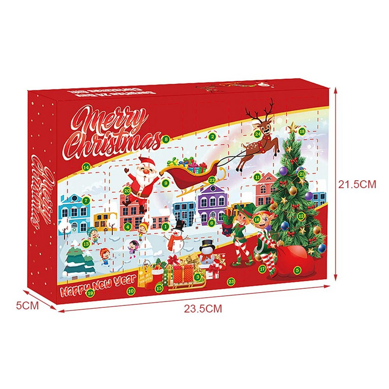 Χριστουγεννιάτικο ημερολόγιο 24 ημερών Αντίστροφη μέτρηση Έκπληξη Squishy Cute Animals Αποσυμπιέσεις Παιχνίδια για Παιδιά Συζύγους Κόρες Δώρο Κοριτσιών