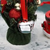 15 collu Ziemassvētku zvana rotājumi kamanu zvani Polar Express Bell Printed Believe Joy Bells amatniecībai Ziemassvētku eglīšu dekorēšanai