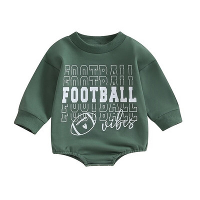 Jesenske novorođenčad Dječaci Djevojčice Rompers Odjeća Rugby Slovo print dugih rukava O-izrez Sweatshirts Kombinezoni Kostim