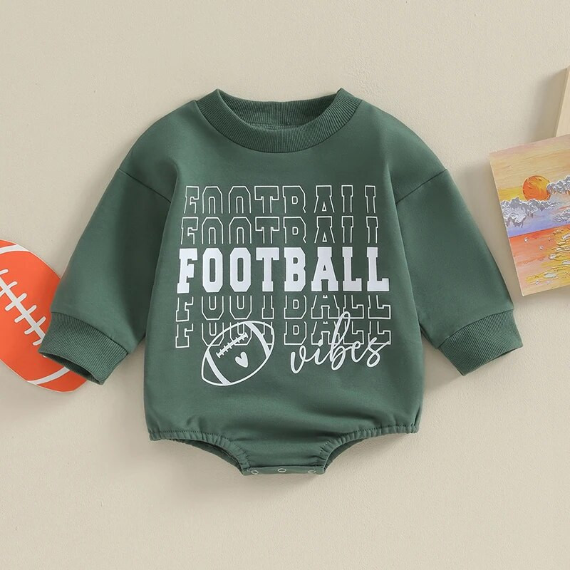 Jesenske novorođenčad Dječaci Djevojčice Rompers Odjeća Rugby Slovo print dugih rukava O-izrez Sweatshirts Kombinezoni Kostim