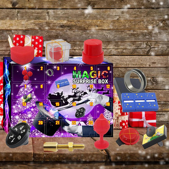Коледен адвентен календар за 2024 г. Играчки Забавна кутия за подаръци за деца Сензорен комплект за игра Играчки за възрастни, облекчаващи стреса и тревожността
